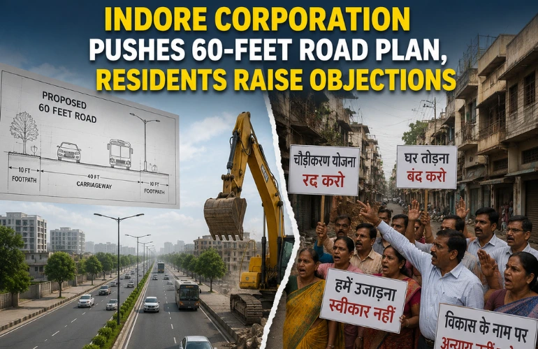 Indore Residents Oppose Madhumilan-Chhawani Road Widening Drive