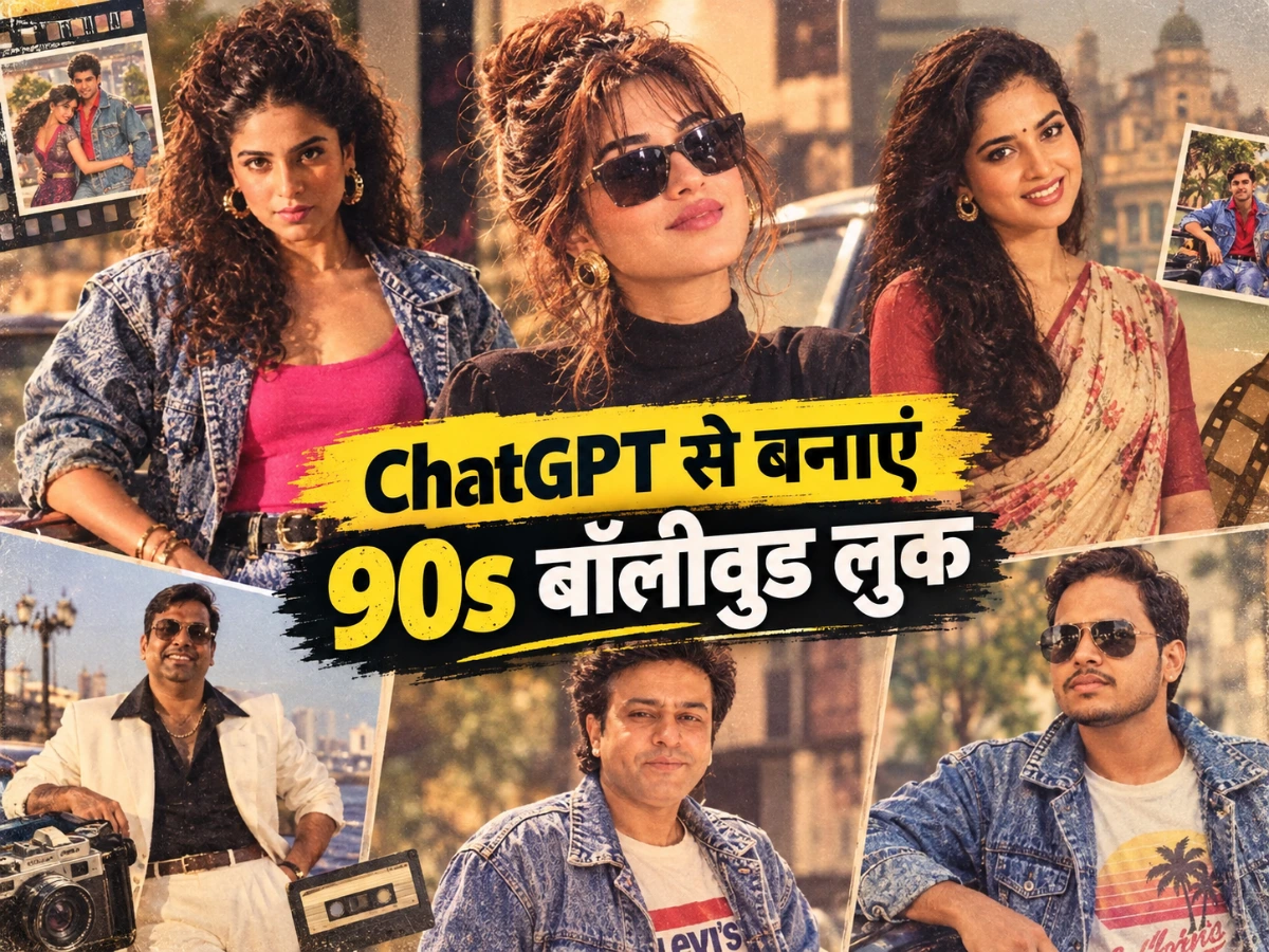90s रेट्रो लुक का नया क्रेज, ChatGPT से बन रही Vintage बॉलीवुड तस्वीरें