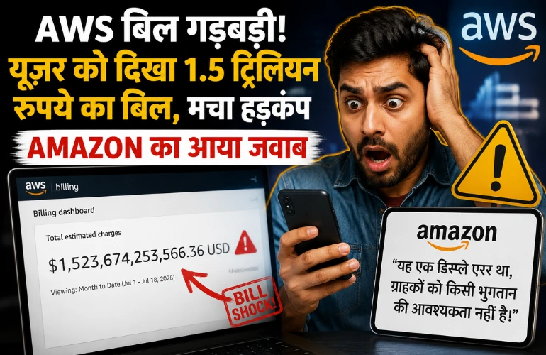 AWS Bill Glitch से मचा हड़कंप, यूजर को दिखा $1.5 ट्रिलियन का बिल; Amazon ने दी सफाई
