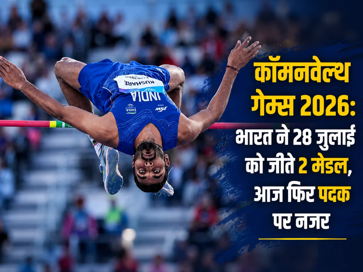 कॉमनवेल्थ गेम्स 2026: भारत ने 28 जुलाई को जीते 2 मेडल, आज फिर पदक पर नजर  Headline (English)