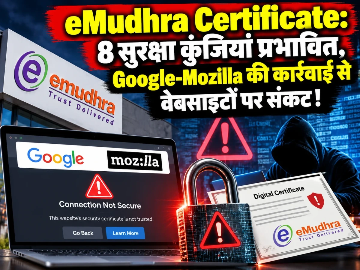 eMudhra Certificate: 8 सुरक्षा कुंजियां प्रभावित, Google-Mozilla की कार्रवाई से वेबसाइटों पर संकट