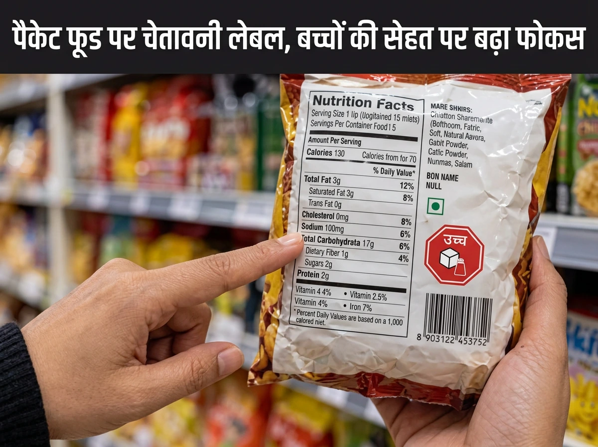 पैकेट फूड पर बड़ा बदलाव! FSSAI लेबल से बच्चों की सेहत पर जोर