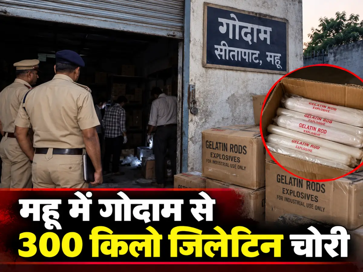 महू में गोदाम से 300 किलो जिलेटिन चोरी