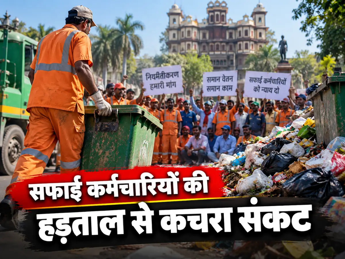 सफाई कर्मचारियों की हड़ताल से कचरा संकट