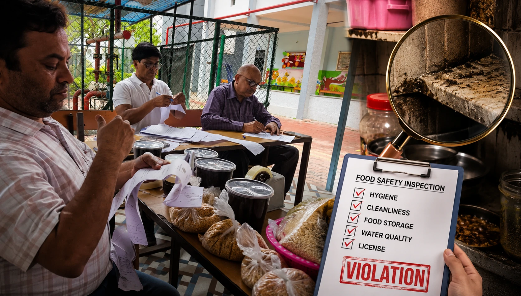 इंदौर के 3 स्कूलों की कैंटीन पर खाद्य विभाग की कार्रवाई, जांच में मिली गंदगी और कई खामियां