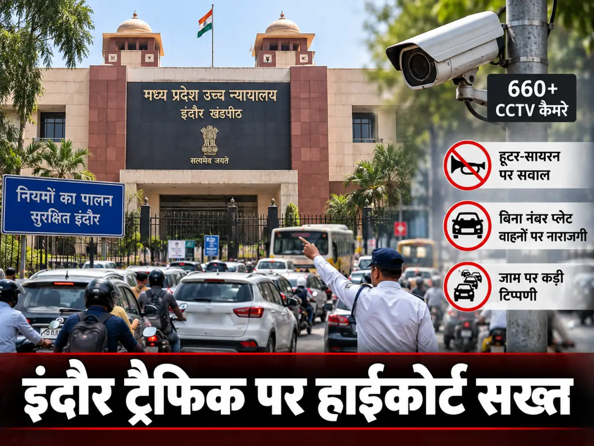 इंदौर ट्रैफिक पर हाईकोर्ट सख्त, 660 CCTV पर सवाल