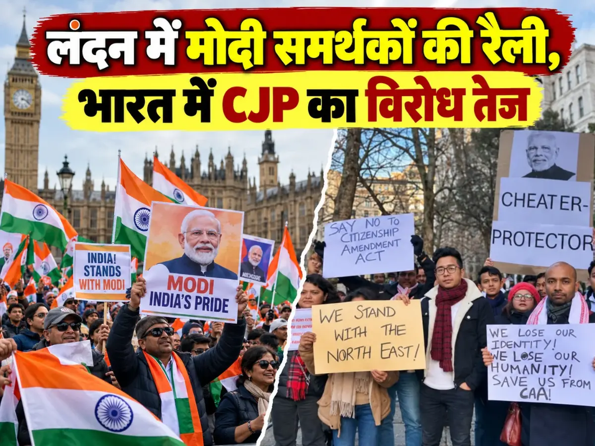 लंदन में मोदी समर्थकों का जवाबी प्रदर्शन, ज्ञानेश कुमार के इस्तीफे की मांग पर बढ़ा विवाद