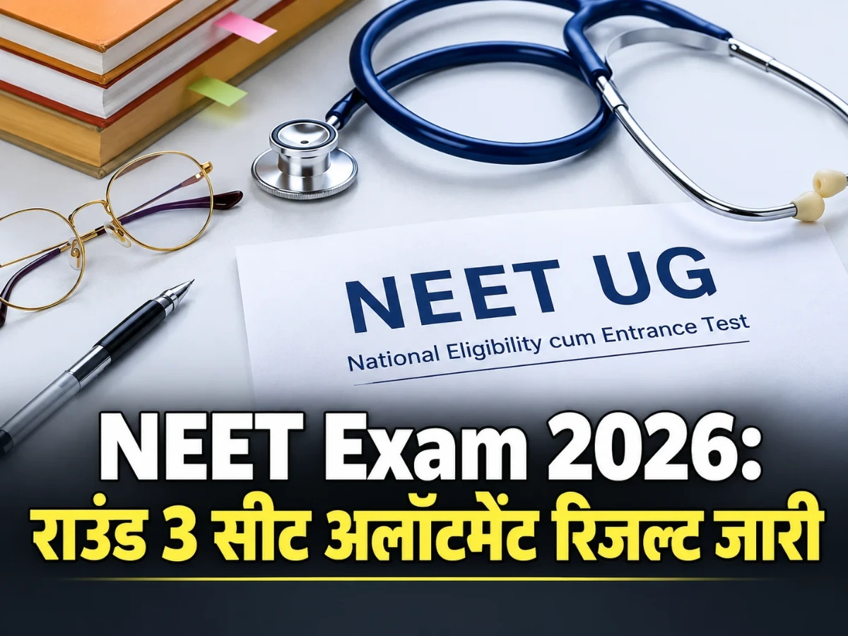 NEET Exam 2026: राउंड 3 सीट अलॉटमेंट रिजल्ट जारी, 9 अक्टूबर तक कॉलेज रिपोर्टिंग
