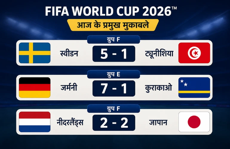 FIFA World Cup 2026: स्वीडन ने मारी बाजी, जर्मनी का तूफान, जापान-नीदरलैंड्स ड्रॉ